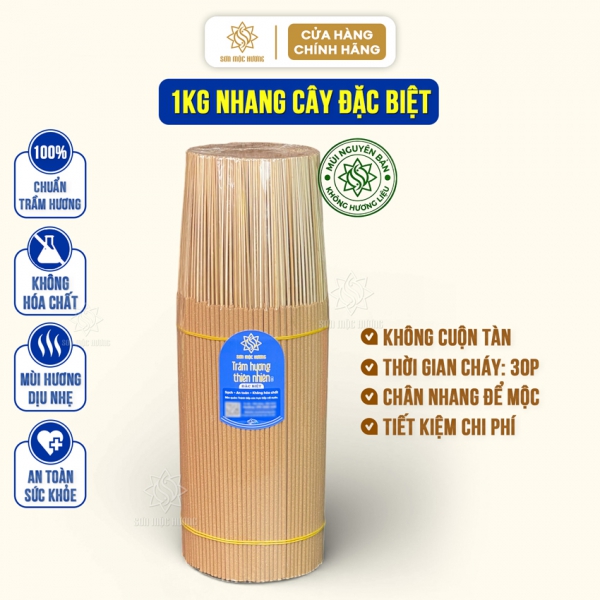 1kg Nhang Cây Trầm Hương Đặc Biệt Sạch Sơn Mộc Hương Xông Nhà Phong Thủy