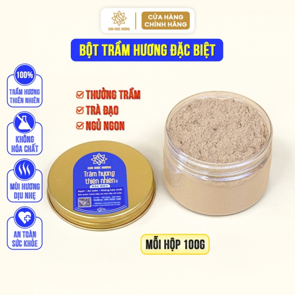 Bột trầm hương đặc biệt nguyên chất xông nhà Sơn Mộc Hương tự nhiên sạch 100%