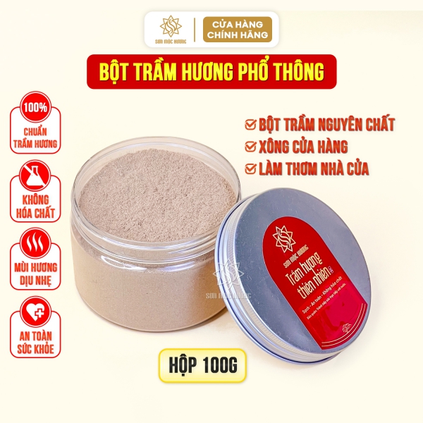Bột trầm hương nguyên chất xông nhà Sơn Mộc Hương tự nhiên sạch 100%