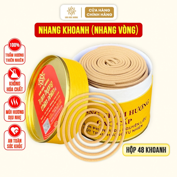 Nhang khoanh trầm hương nhang vòng sạch tự nhiên Sơn Mộc Hương đồ thờ cúng phong thủy