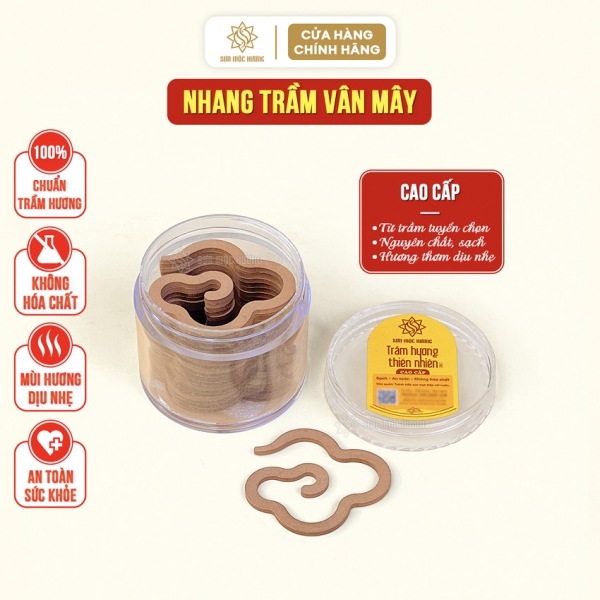 Nhang vân mây trầm hương cao cấp tự nhiên Sơn Mộc Hương ép nguyên chất hương thơm ngọt sâu lắng thư giãn
