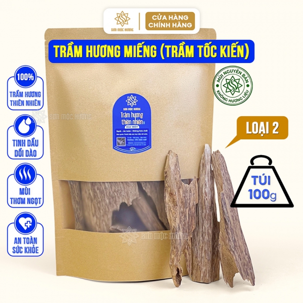 Trầm hương miếng tự nhiên tốc kiến nguyên chất cao cấp tinh dầu xông đốt mùi thơm ngọt Sơn Mộc Hương